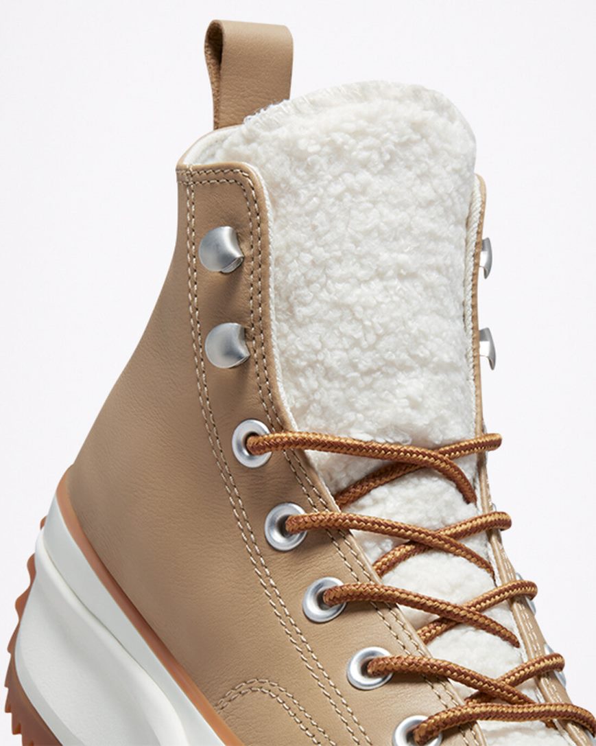 Topanky Na Platforme Converse Run Star Hike Sherpa Vysoke Damske Hnedožltý Hnede | SK C11LAE2